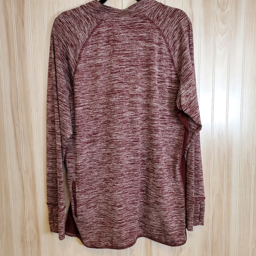 Texas AM 1/4 Zip Pullover Mens XL Maroon  BAW Stretch Long Sleeve Pockets EUC - Picture 4 of 6